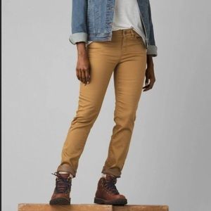 Prana Womens Kayla Brown Short Inseam Regular Fit Straight Jeans Sz 12